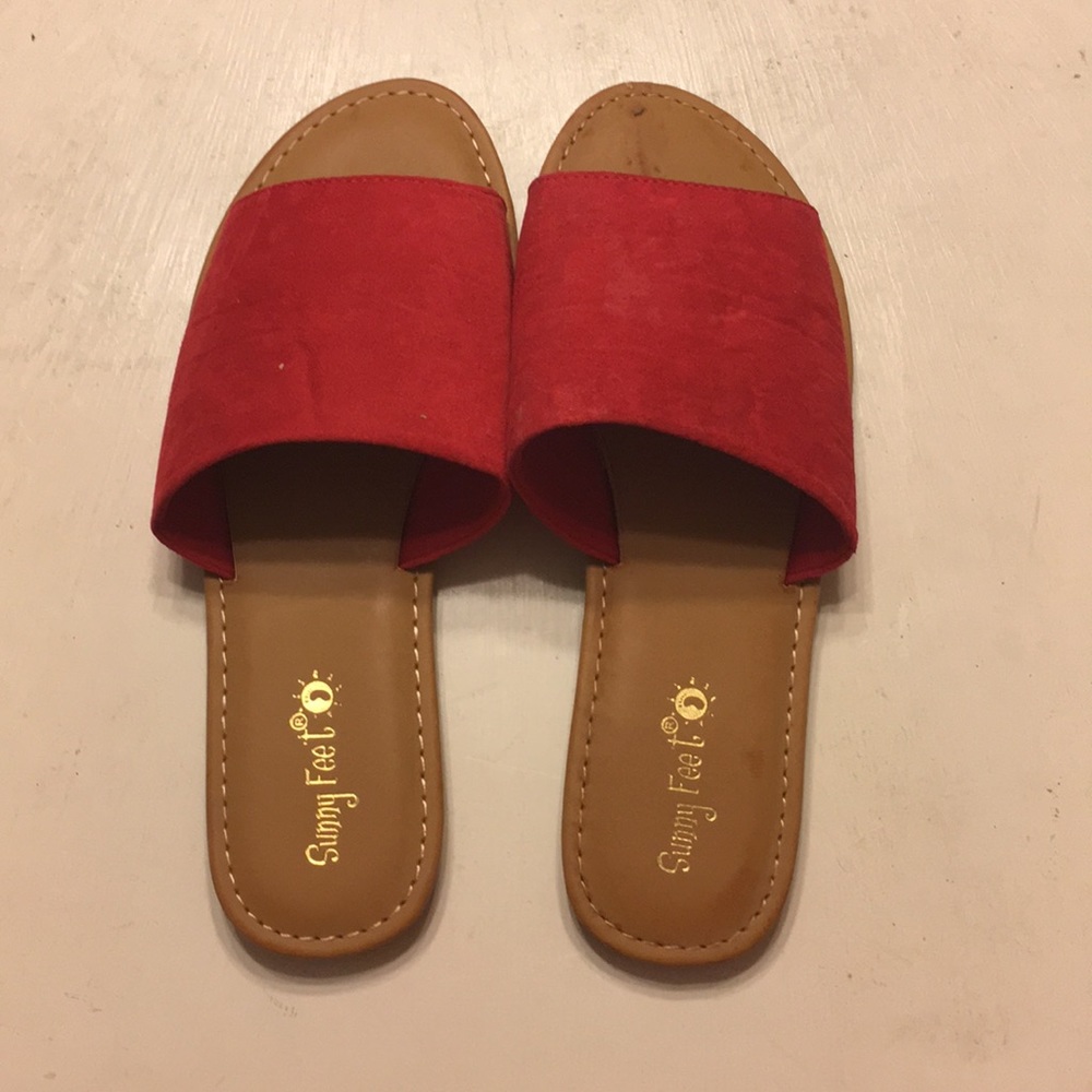 Red Memory Foam Sandal